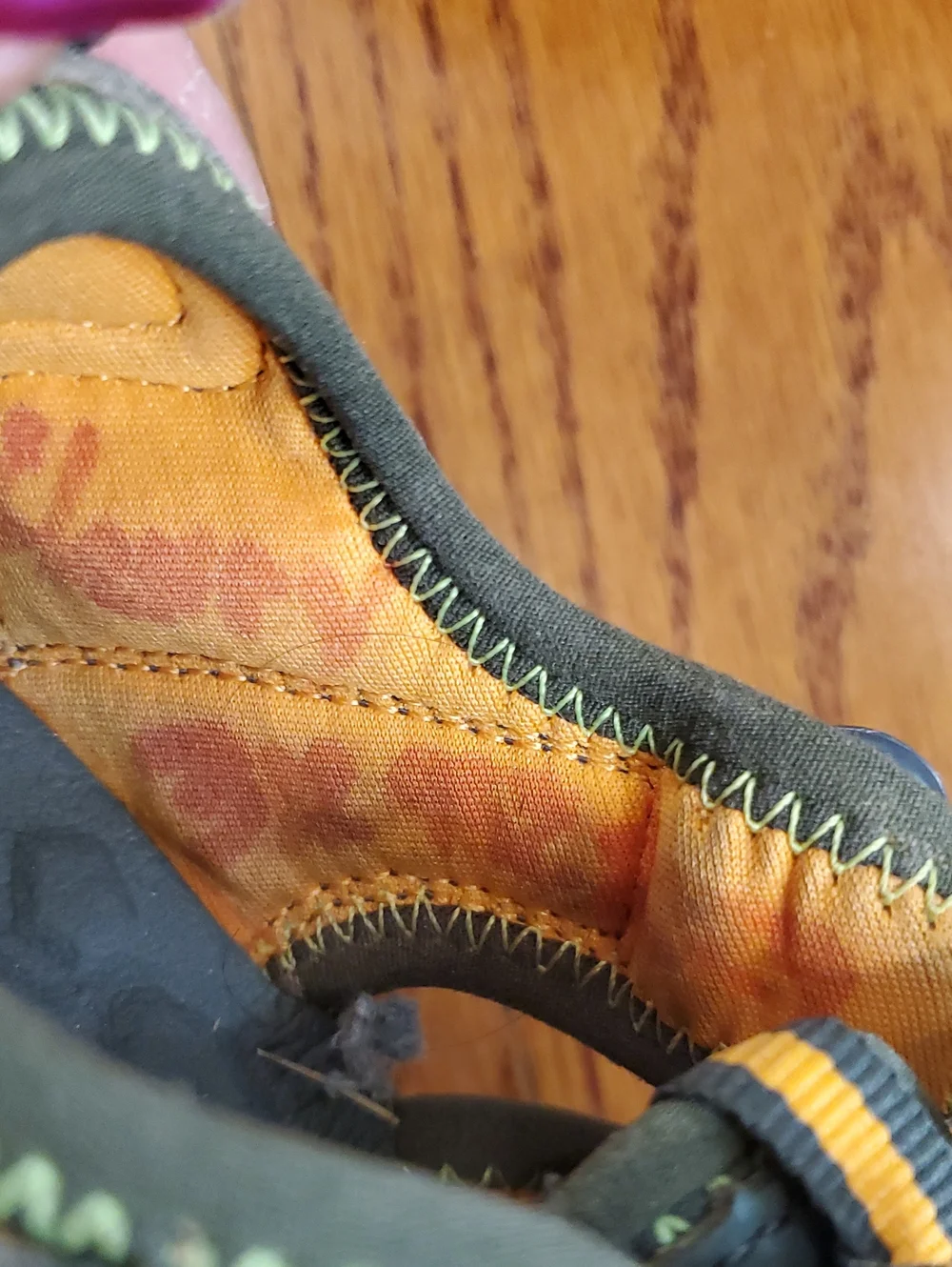 Merrell Kids Olive Green and Yellow Closed-Toe Sport Sandals Sz 13